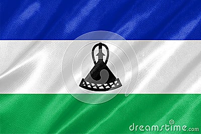 Lesotho Flag Stock Photo