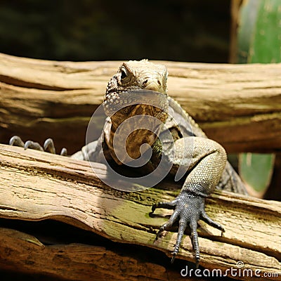 Lesser antillean iguana Stock Photo