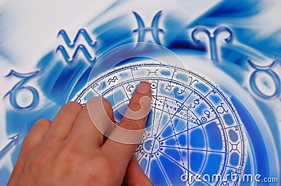 Lesson of astrology Stock Photo