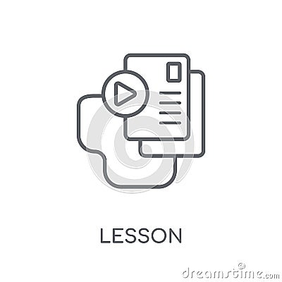 Lesson linear icon. Modern outline Lesson logo concept on white Vector Illustration