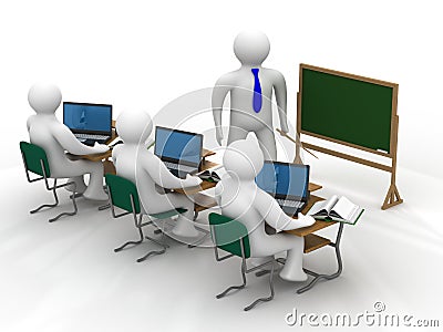 Lesson in a school class Stock Photo