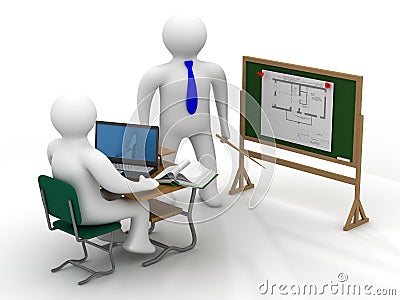 Lesson in a school class Stock Photo