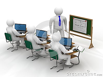 Lesson in a school class Stock Photo