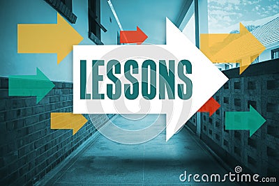 Lessons against empty hallway Stock Photo