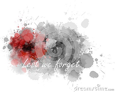 Lest we forget - abstract poppy Vector Illustration