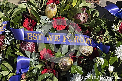 Lest We Forget tribute Editorial Stock Photo