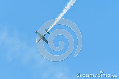 Leszno, Poland - June, 19, 2021: The Aerobatic Team Orlik, PZL-130 Orlik shown at the Antidotum Airshow Leszno Editorial Stock Photo