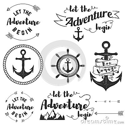 Let adventure begin Vector Illustration