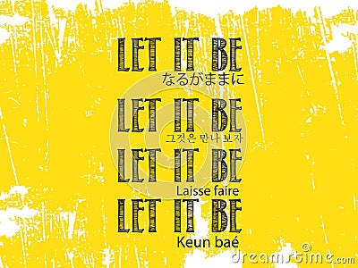 Let it be Vector Illustration