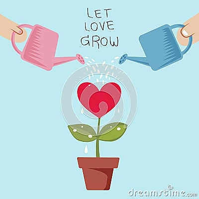 Let love grow Vector Illustration