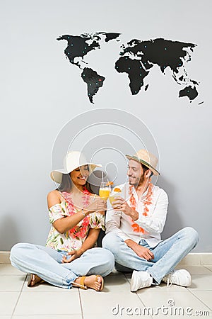 Let`s celebrate our summer vacations together Stock Photo