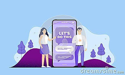 Let`s do this motivation quote. Motivational slogan. Vector Vector Illustration