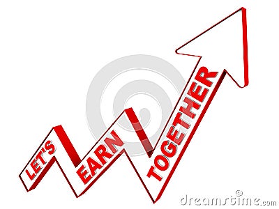 Let's earn togather Stock Photo