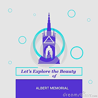 Let's Explore the beauty of Albert Memorial Belfast , England Na Vector Illustration