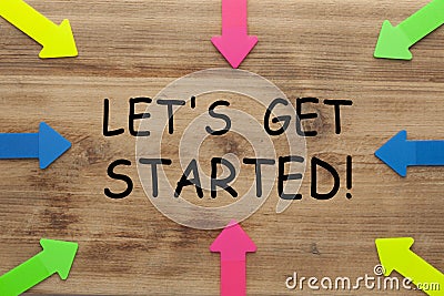 Let`s Get Started Stock Photo