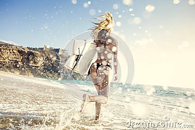 Let`s hit the waves Stock Photo