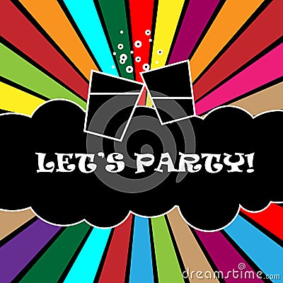 Let's party Vector Illustration