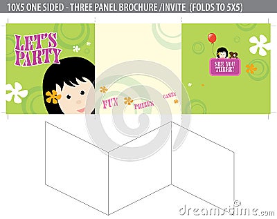 Let's Party Invite/brochure Vector Illustration