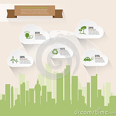 Let's save the Earth, Ecology concept infographics Vector Illustration