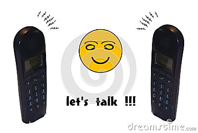 Let's talk !! Stock Photo