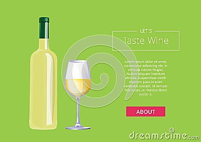 Let s Taste Wine Web Design Vector Illustration Vector Illustration