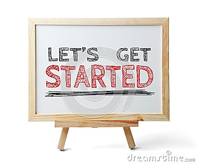 Let us get started Stock Photo