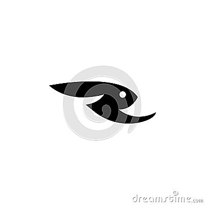 Leter r rabbit head great for pet logos and icons Vector Illustration