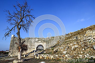 Letoon. Sanctuary of Leto near the ancient Lycian city Xanthos Stock Photo