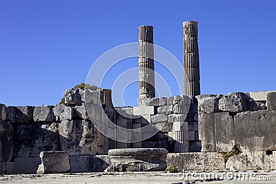 Letoon. Sanctuary of Leto near the ancient Lycian city Xanthos. Turkey Stock Photo