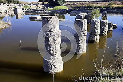 Letoon. Sanctuary of Leto near the ancient Lycian city Xanthos. Turkey Stock Photo