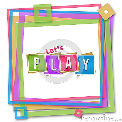 Lets Play Colorful Frame Stock Photo