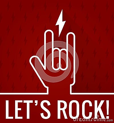 Lets rock Vector Illustration