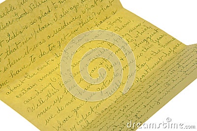 Letter from 1975 Stock Photo