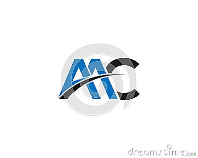 Letter AAC Creative Flat Logo Vector Illustration