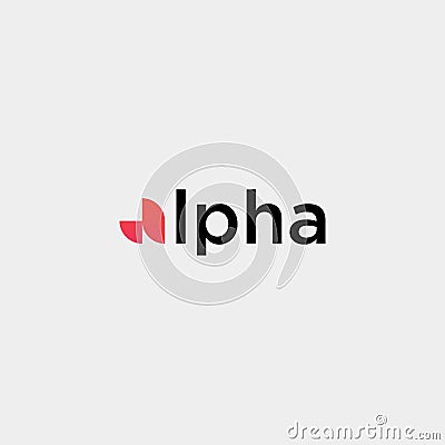 letter A Alpha Logo Simple design Vector Vector Illustration