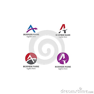 A Letter arrows logo business Stock Photo