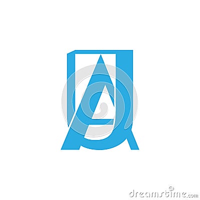 Letter au simple flat logo vector Vector Illustration