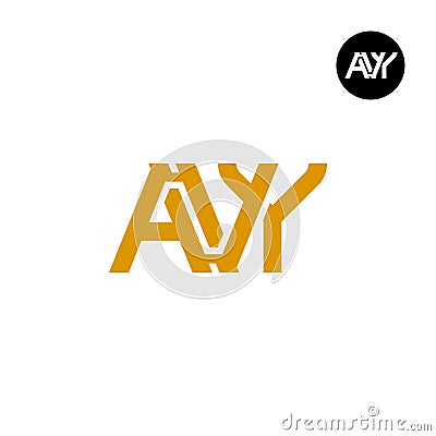 Letter AVY Monogram Logo Design Vector Illustration