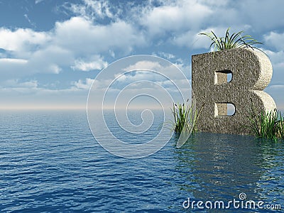 Letter b Cartoon Illustration