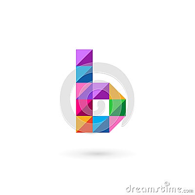 Letter B mosaic logo icon design template elements Vector Illustration