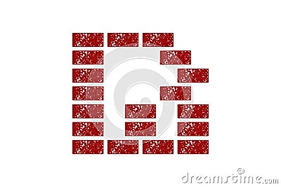 Letter B and R Brick logo design inspiration. Vector Illustration