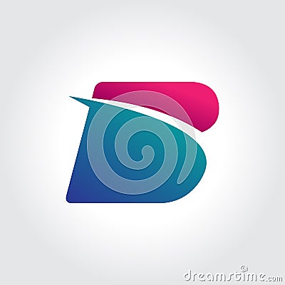 Letter B Symbol Design Vector Illustration