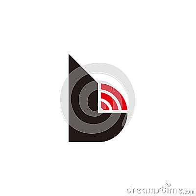 letter b wifi signal logo vector Vector Illustration