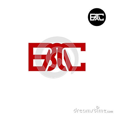 Letter BAC Monogram Logo Design Vector Illustration