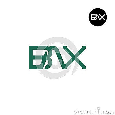 Letter BAX Monogram Logo Design Vector Illustration