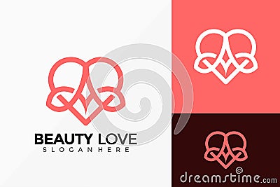 Letter A Beauty Love Logo Design. Modern Idea logos designs Vector illustration template Vector Illustration