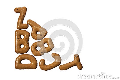 Letter biscuits Stock Photo