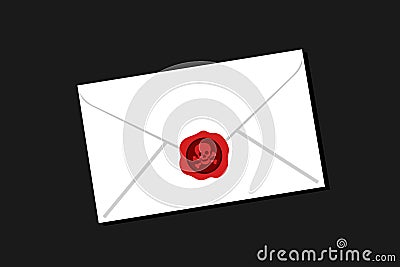 Killing terrorist attack by using postal service and mail Vector Illustration