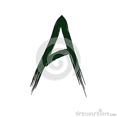 Letter A Brush Design Vector Illustration