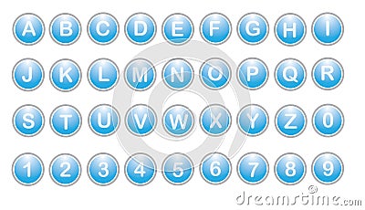 Letter buttons Stock Photo